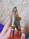 Load image into Gallery viewer, Malachite Toad Medicine Kuripe