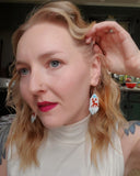 Load image into Gallery viewer, Winter Deer Fringe Earrings