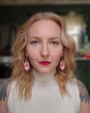 Load image into Gallery viewer, Winter Deer Fringe Earrings