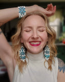 Load image into Gallery viewer, Ice Queen Beaded Earring and Bracelet Set