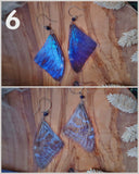 Load image into Gallery viewer, Blue Morpho Butterfly Earrings