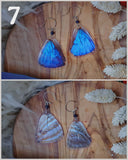 Load image into Gallery viewer, Blue Morpho Butterfly Earrings