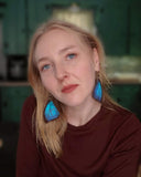 Load image into Gallery viewer, Blue Morpho Butterfly Earrings