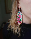 Load image into Gallery viewer, Ascension Rose Fringe Earrings