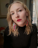 Load image into Gallery viewer, Ascension Rose Fringe Earrings