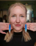 Load image into Gallery viewer, Goddess in Flight Fringe Earrings