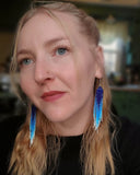 Load image into Gallery viewer, Goddess in Flight Fringe Earrings