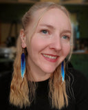 Load image into Gallery viewer, Goddess in Flight Fringe Earrings