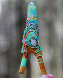 Load image into Gallery viewer, Jellyfish Water Blessing Kuripe with Turquoise, Ethiopian Opal, and Angel Aura Quartz