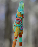 Load image into Gallery viewer, Jellyfish Water Blessing Kuripe with Turquoise, Ethiopian Opal, and Angel Aura Quartz