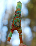 Load image into Gallery viewer, Jellyfish Water Blessing Kuripe with Turquoise, Ethiopian Opal, and Angel Aura Quartz