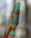 Load image into Gallery viewer, Jellyfish Water Blessing Kuripe with Turquoise, Ethiopian Opal, and Angel Aura Quartz
