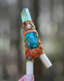Load image into Gallery viewer, Natures Whimsy Kuripe with Chrysocolla, Ethiopian Opal, and Angel Aura Quartz