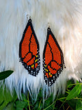 Load image into Gallery viewer, Monarch Beaded Earrings- Medium