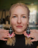 Load image into Gallery viewer, Triple Goddess Fringe Earrings