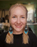 Load image into Gallery viewer, Triple Goddess Fringe Earrings
