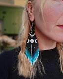 Load image into Gallery viewer, Triple Goddess Fringe Earrings