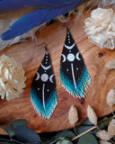 Load image into Gallery viewer, Triple Goddess Fringe Earrings