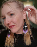Load image into Gallery viewer, Triple Goddess Fringe Earrings