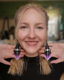 Load image into Gallery viewer, Triple Goddess Fringe Earrings