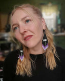 Load image into Gallery viewer, Triple Goddess Fringe Earrings