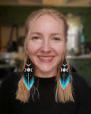 Load image into Gallery viewer, Triple Goddess Fringe Earrings