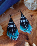 Load image into Gallery viewer, Triple Goddess Fringe Earrings