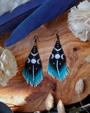 Load image into Gallery viewer, Triple Goddess Fringe Earrings