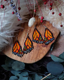 Load image into Gallery viewer, Monarch Flight Fringe Earrings