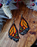 Load image into Gallery viewer, Monarch Flight Fringe Earrings