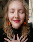 Load image into Gallery viewer, Monarch Flight Fringe Earrings