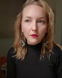 Load image into Gallery viewer, Aurora Nightsky Fringe Earrings