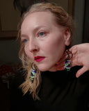 Load image into Gallery viewer, Aurora Nightsky Fringe Earrings