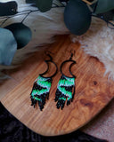 Load image into Gallery viewer, Aurora Nightsky Fringe Earrings