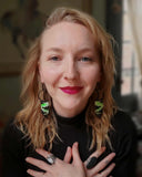 Load image into Gallery viewer, Aurora Nightsky Fringe Earrings