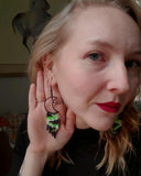 Load image into Gallery viewer, Aurora Nightsky Fringe Earrings