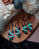 Load image into Gallery viewer, Aurora Nightsky Fringe Earrings