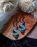 Load image into Gallery viewer, Aurora Nightsky Fringe Earrings