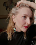 Load image into Gallery viewer, Aurora Nightsky Fringe Earrings