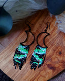 Load image into Gallery viewer, Aurora Nightsky Fringe Earrings