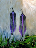 Load image into Gallery viewer, Purple Dreams Beaded Earrings- Micro Beads