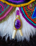 Load image into Gallery viewer, Amethyst Initiation of The Flying Serpent Kuripe with Amethyst and Ethiopian Opal