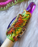Load image into Gallery viewer, Amethyst Initiation of The Flying Serpent Kuripe with Amethyst and Ethiopian Opal