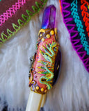 Load image into Gallery viewer, Amethyst Initiation of The Flying Serpent Kuripe with Amethyst and Ethiopian Opal