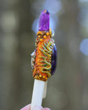 Load image into Gallery viewer, Amethyst Initiation of The Flying Serpent Kuripe with Amethyst and Ethiopian Opal