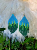 Load image into Gallery viewer, Tree Forest Beaded Earrings