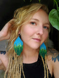 Load image into Gallery viewer, Tree Forest Beaded Earrings