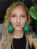 Load image into Gallery viewer, Tree Forest Beaded Earrings