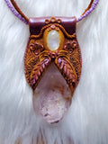 Load image into Gallery viewer, Amethyst and Rainbow Moonstone Necklace