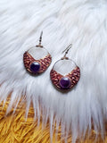 Load image into Gallery viewer, Amethyst Dangle Drop Earrings